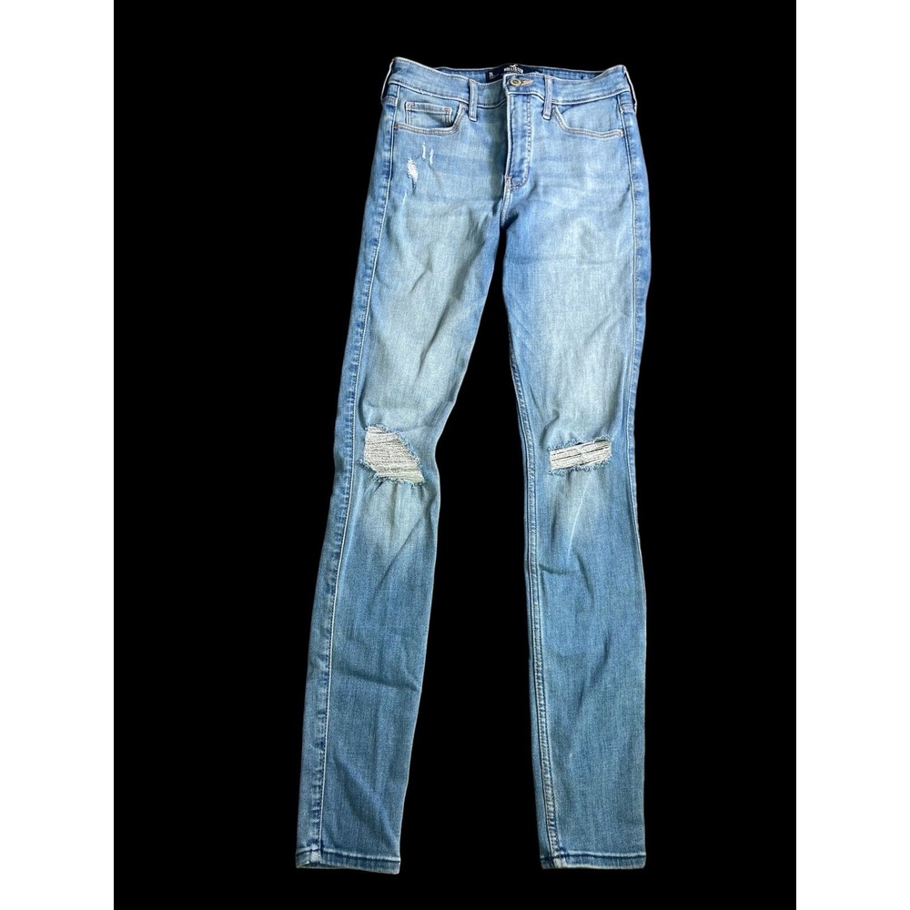Hollister Women's High Rise Super Skinny Jeans Size 3L (26x30) Blue‎ Denim